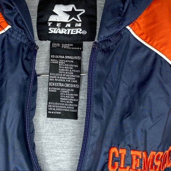 Clemson Tiger Nylon Jacket Kids size 4/5 - Picture 5 of 7